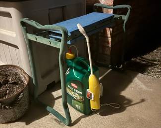 Gardening bench and supplies