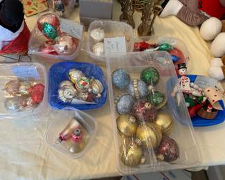 Vintage German, mercury glass christmas ornaments