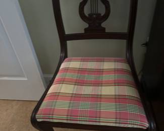 Early 20 Century Regency Style Mahogany Lyre Back Dining Chair
