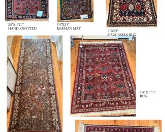 Assorted oriental rugs in various sizes