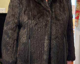 Black Rsnch mink jacket, size 12