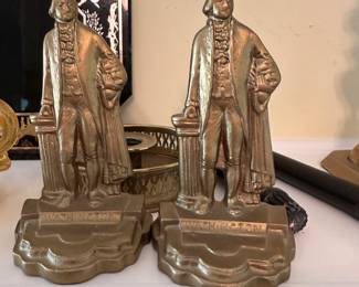 Cast Metal George Washington book ends