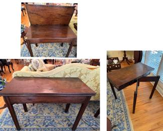 18TH CENTURY GEORGE III CUBAN MAHOGANY GAMES TABLE