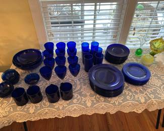 Hand blown cobault sishes