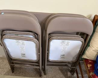 Bridge table and 4 folding chairs