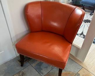 Leather wing back