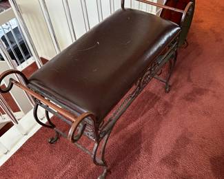 Leather bench