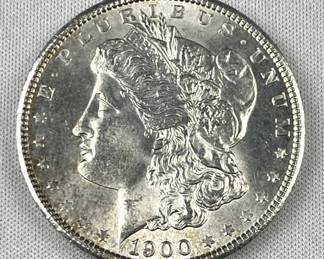 1900 Morgan Silver Dollar, Nice Luster, UNC