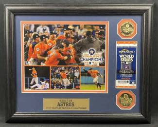 Astros World Series Champs Photo, Ticket, Coins