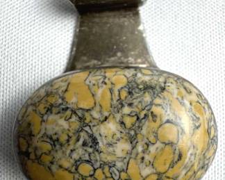 925 Silver Leopardskin Jasper Slide Pendant