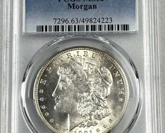 1921 PCGS MS63 Morgan Silver Dollar, US $1