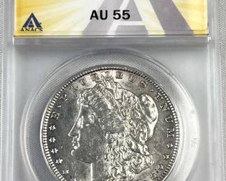 1896 ANACS AU55 Morgan Silver Dollar, US $1