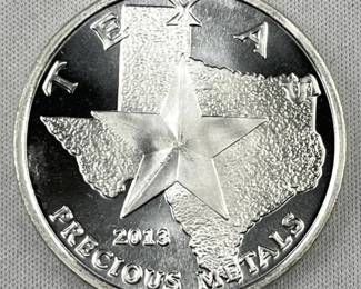 1oz Silver Texas Cowboy Round 2013 .9999