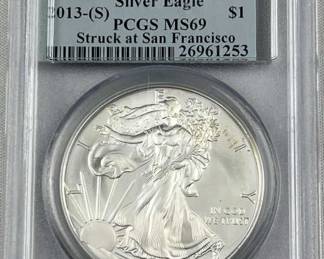 2013-S PCGS MS69 American Silver Eagle 1oz