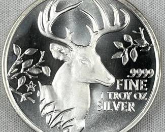 1oz Silver Texas Buck Round 2015 .9999