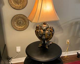 End table with great lamp - living room