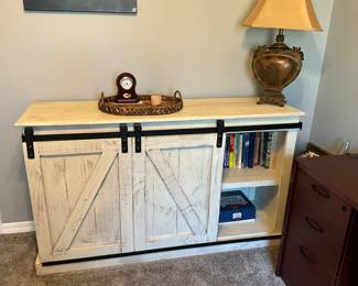 Credenza with sliding doors
