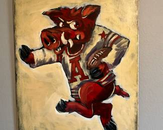 Razorback painting in office