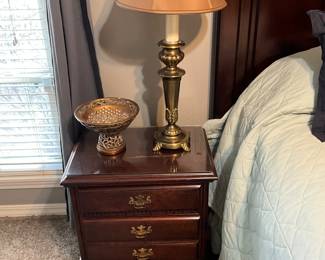 Night stand in bedroom