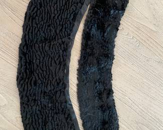 Consigned.  Two lamp fur collars from coat. $50 for both.