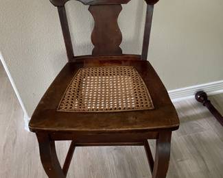 Small Cain bottom vanity chair. $100