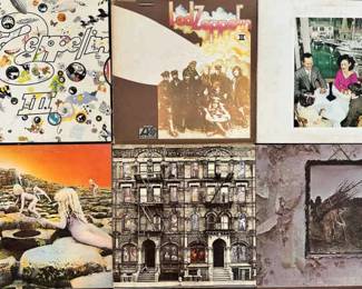 001 Led Heads 6 Vintage LED ZEPPELIN LPs