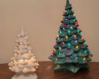 011 Ceramic Lighted Christmas Trees