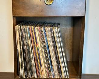 Retro Record Player Table and Records