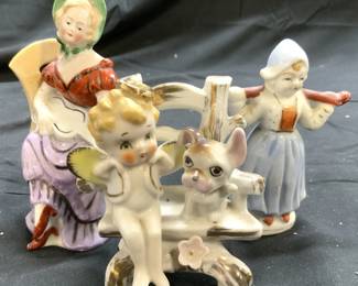 Lot 3 Vtg Assorted H Painted Porc Figures
