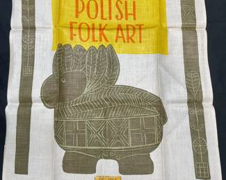 Vintage Polish Folk Art Linen Textile NWT
