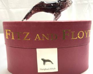 FITZ & FLOYD Gls Humpback Whale Fig w Box
