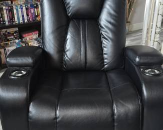 Black Leather Electric Recliner