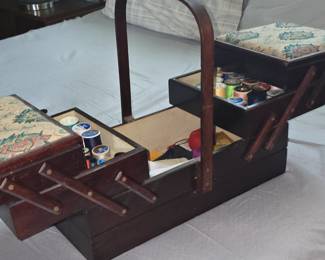 Sewing Basket Opened