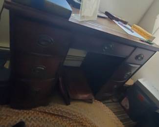 hardwood petite desk