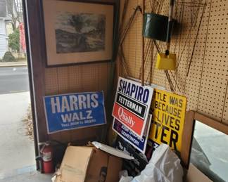 memorial political signs