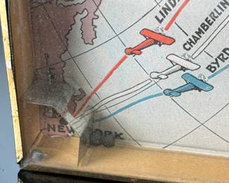  Antique Bar-Zim Toy New York To Paris Aero Race Dexterity Puzzle Game Lindbergh Chamberlin Byrd