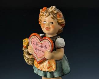 Goebel Hummel Figurine “Valentine Gift” #387 Exclusive Collectors Edition, TMK-5