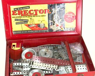 Lot of 2 Vintage Gilbert Erector Sets No. 6 1/2 & 7 1/2 