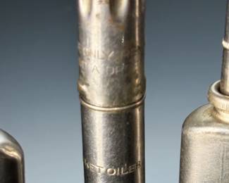 Lot of 3 Antique Pocket Oilers Needle Oil Cans