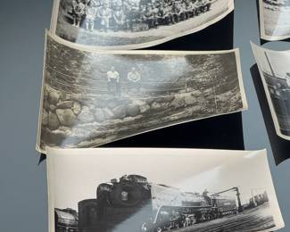Lot of Vintage Railroad Photos Rail Yard 