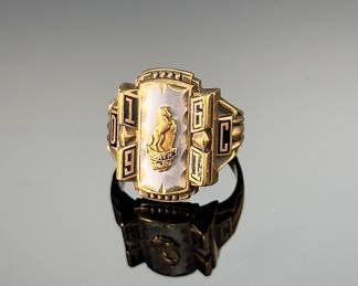 1961 10k Gold Josten Vintage High School Class Ring 