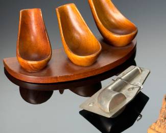 Estate Lot of 4 Tobacco Pipe Rest/ Stand/ Holder 