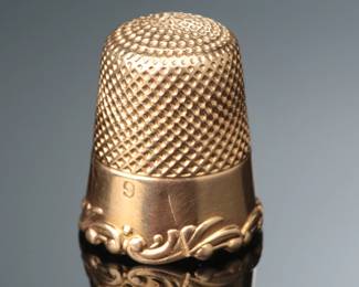 14k Gold Antique Victorian Sewing Thimble #9