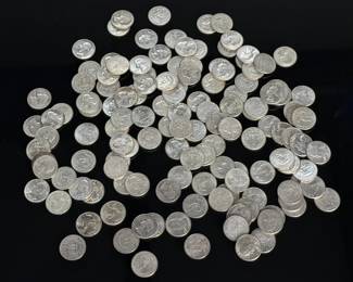 Lot of 135 Pre 1964 Washington Quarters 