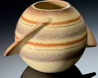 MCM Vintage German Studio Pottery Fin Vase 312A Germany Ceramics