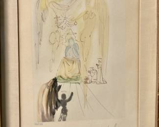 *Signed* Salvador Dali Divine Comedy "Triumph of Christ and The Virgin” Paradiso, Canto 23 Dante Alighieri