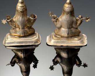 Lot of 2 Sterling Silver Hindu Laxmi Figures