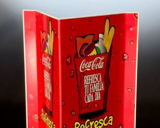  Mexican Coca-Cola A-Frame Advertising Sign Spanish Coke Refresca  