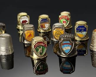 Lot of 11 Vacation Thimbles 