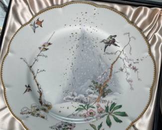 4pc Haviland Limoges "Theatre Des Saisons" Season Plates Porcelaine China 